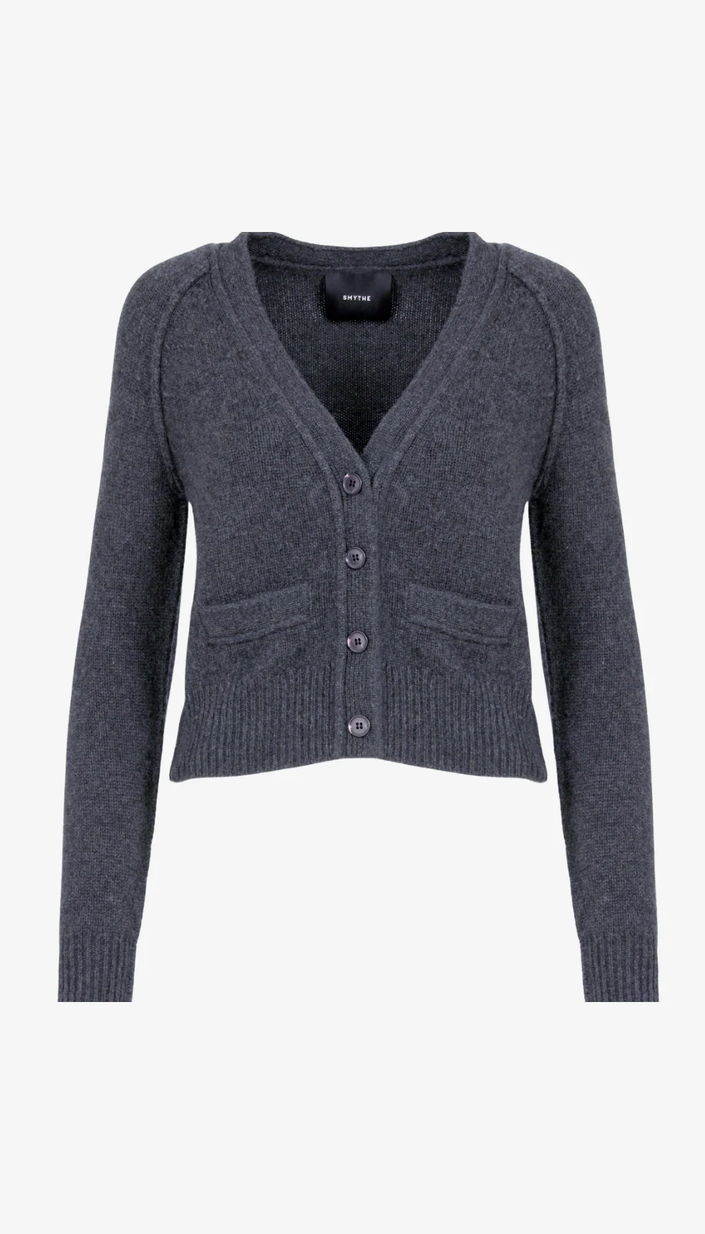 Cashmere Cropped V-Neck Cardi - Image 3