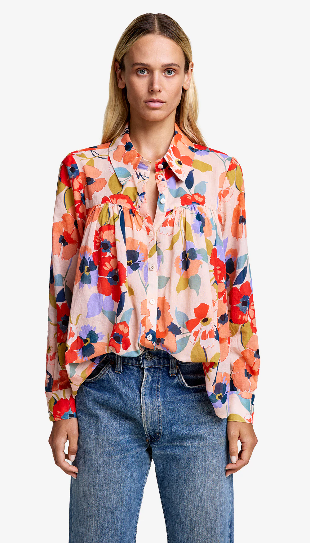 Classic Shirred Blouse
