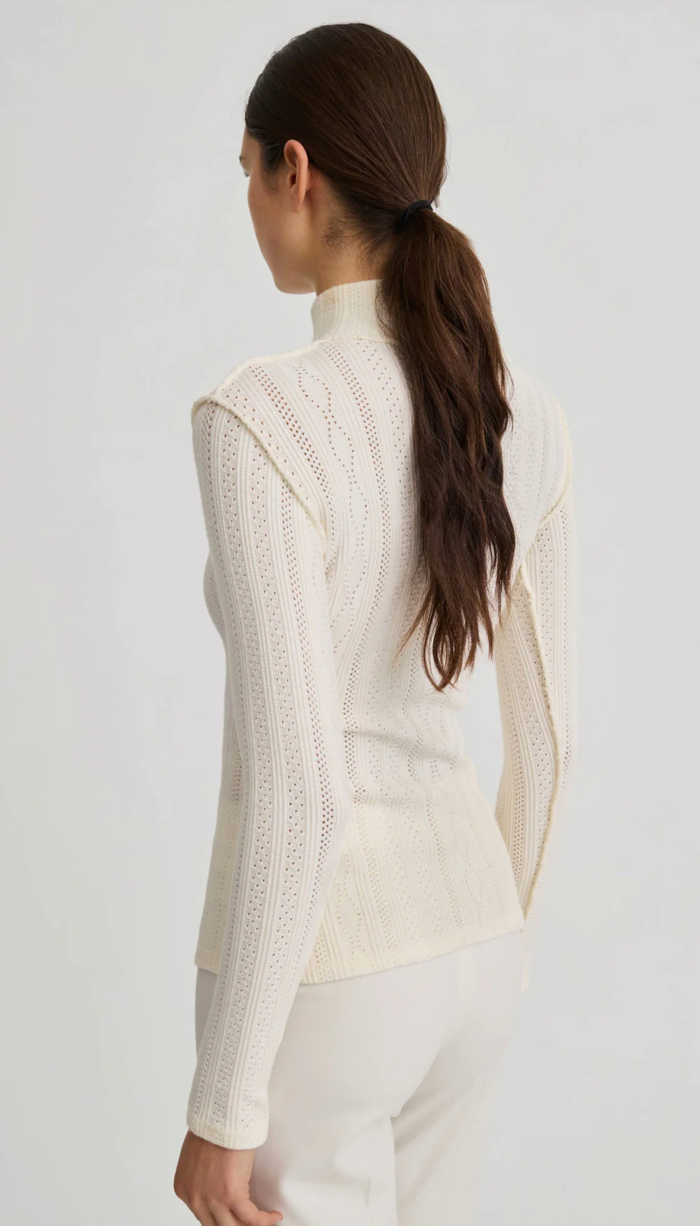 Pointelle Knit Turtleneck - Image 2