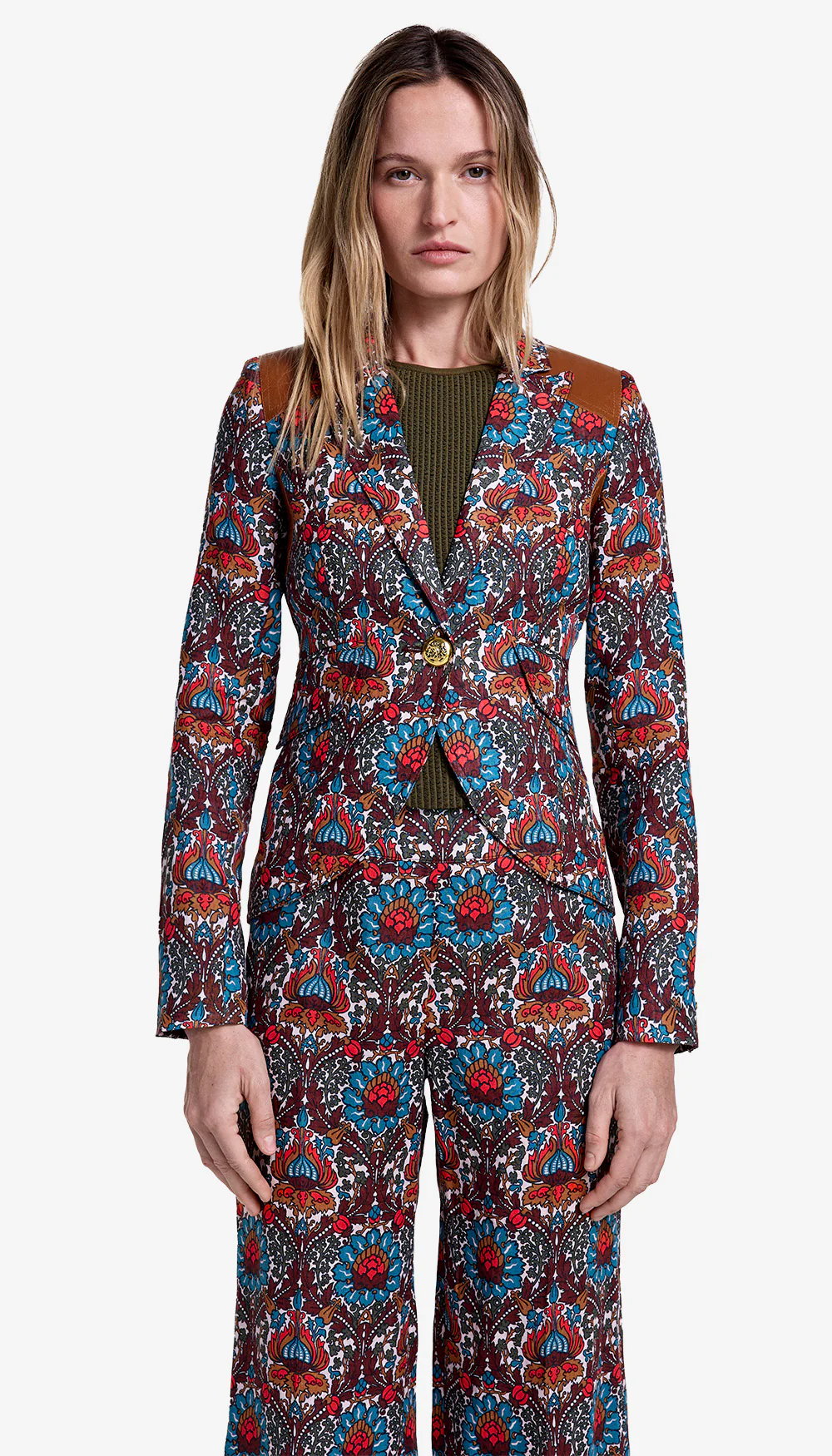 Rifle-Patch One Button Blazer