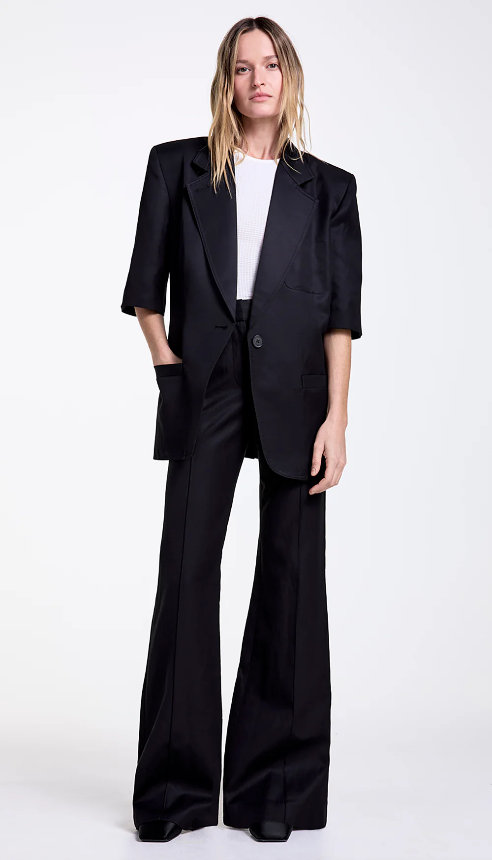 Wide Leg Pintuck Trouser - Image 3