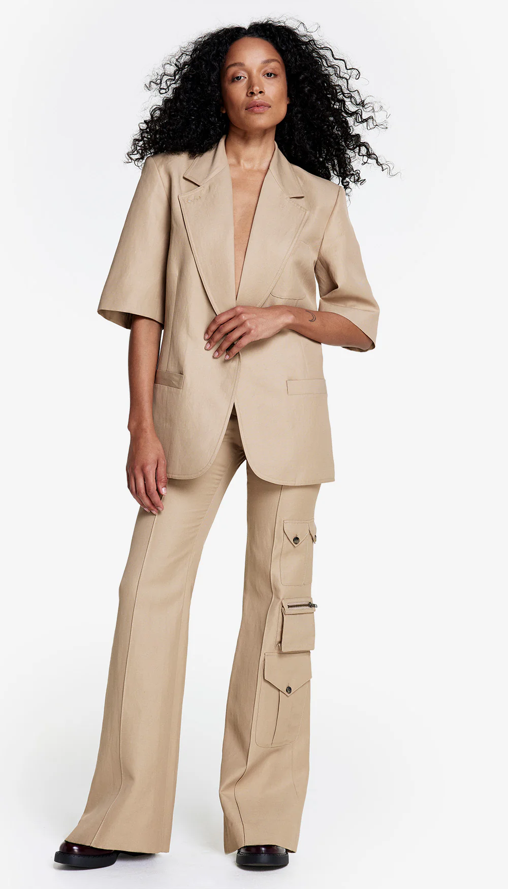 Short Sleeve Oversized Blazer - Image 2