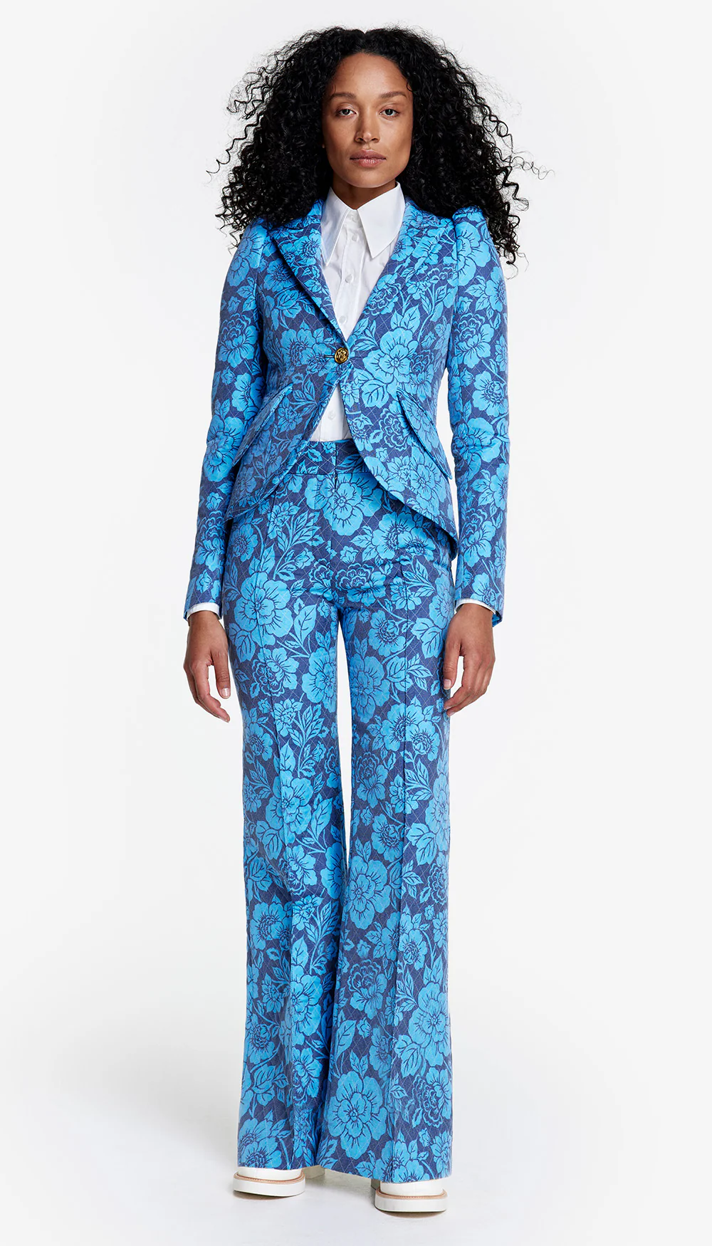 Wide Leg Pintuck Trouser